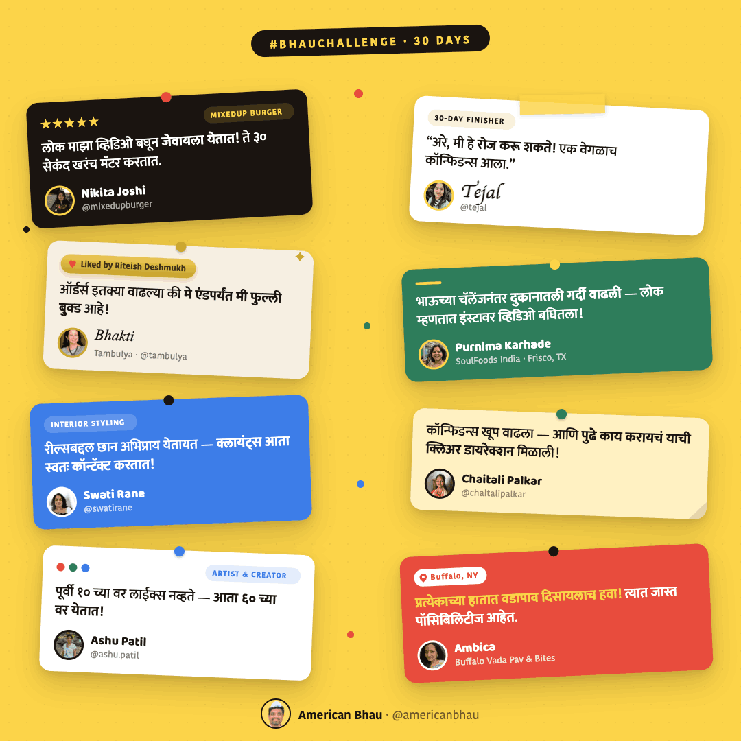 #BhauChallenge participant testimonials